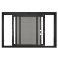 Ventana Corredera Triple de Aluminio con Malla Mosquitera de Acero Inoxidable para Casa