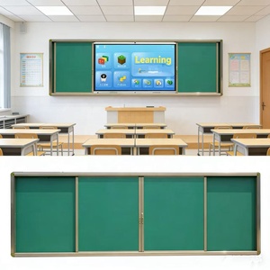 Pizarra Móvil Fuhuitong N002 Personalizada para Aula Escolar, de 86/75/65 Pulgadas, con Marco de Aleación de Aluminio, Montada en la Pared, Verde y Blanca - Product Image 4