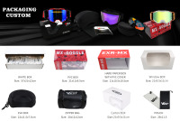 Personnalisation flexible en petites séries de lunettes de ski et de snowboard, design personnalisé, logo sur la sangle, revêtement des verres, service OEM personnalisé