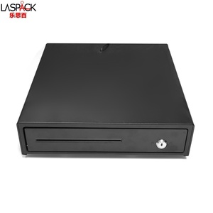 LASPACK Tiroir-caisse 13 pouces avec 4 compartiments billets et 8 compartiments pièces, tiroir-caisse métallique pour PDV, verrouillage à clé et interface RJ11 pour magasin de détail - Product Image 4