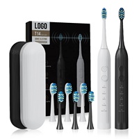 Cepillo de Dientes Eléctrico Recargable Sónico Eisler T14 Negro y Blanco para Parejas, Ideal para Regalo