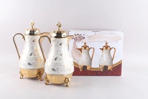 Thermos di Lusso Stile Arabo 1000ML+700ML, Utensile Domestico Reale, Dallah per Caffè Arabo e Thermos per Tè in Pelle - Product Image 5