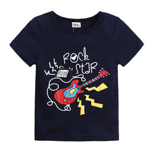 Ensemble trois pièces tendance pour garçons, t-shirt requin <span class=keywords><strong>bleu</strong></span> royal, <span class=keywords><strong>short</strong></span> en jean col rond, dessin animé pour le commerce extérieur - Product Image 4