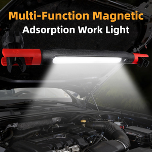 Lampe de travail LED portable lumineuse, ABS IP44, rechargeable, 2 bases magnétiques, crochet rotatif à 360°, pince de fixation, atelier, <span class=keywords><strong>garage</strong></span>, <span class=keywords><strong>automobile</strong></span>, chantier - Product Image 2