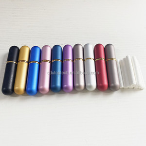 Wholesale Refill <strong>Metal</strong> Aluminum <strong>Inhaler</strong> 10 Colors Customized OEM Essential Oil Aromatherapy Blank Nasal <strong>Inhaler</strong> Tube with Wicks - Product Image 2