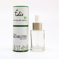 Flacon compte-gouttes en verre rond transparent à épaule plate de 20ML, 30ML, 40ML, 50ML pour cosmétiques avec bouchon doré