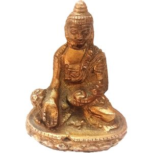 PARIJAT HANDICRAFT latón Gautam estatua de Buda sentado posición de meditación tallada fina estatuilla decorativa escultura de descanso - Product Image 2