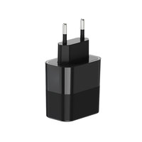 Chargeur mural USB QC3.0 18W à charge rapide avec protection OTP/OVP, sortie 5V/3A, multi-prises (US/EU/UK) pour smartphones et appareils photo