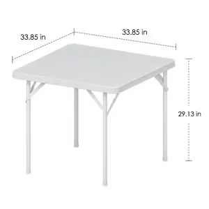 Benjia جديد 2021 مربع 4 قطعة حلويات الجدول الحديد طيدة الزفاف مربع من البلاستيك طاولة قابلة للطي