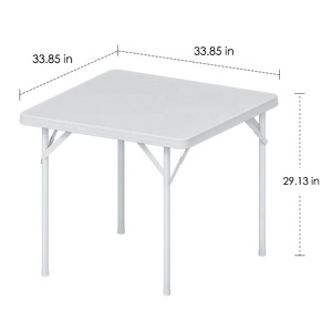 Mesa de comedor cuadrada Benjia, mueble cuadrado gris, 80x80CM - Product Image 3