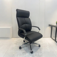 Silla de Oficina Moderna Giratoria Blanca para Oficina en Casa, Ecuador, Ergonómica, Ejecutiva, de Cuero PU Genuino
