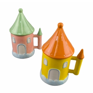 Taza de Cerámica con Tapa <span class=keywords><strong>3D</strong></span> con Diseño de Cuerda, Taza de Café Mágica Estilo Mediterráneo Macaron para Regalos - Product Image 3