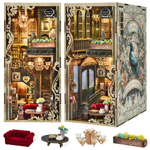 Minicity cuốn sách Nook Kit - DIY thu nhỏ nhà cà phê cửa hàng Dollhouse Kit cho người lớn và thanh thiếu niên - Product Image 1