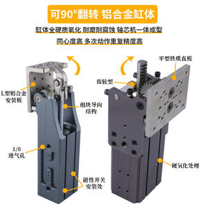 Conjunto de Postura Lateral con Piñón de Inclinación de 90 Grados para Brazo Robótico, Accesorio 3240 4040 5040, Cilindro Lateral Articulado para Robots - Product Image 6