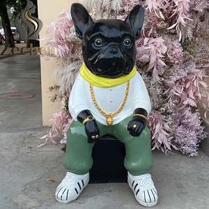 Estatuas de Perros de Dibujos Animados Personalizadas, Esculturas Populares de Cuerpo <span class=keywords><strong>Humano</strong></span> y Cabeza de <span class=keywords><strong>Bestia</strong></span>, Estilo de Tienda con Perros Antropomórficos de Tamaño Real - Product Image 3