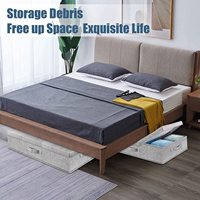 Haute qualité sous le lit poubelle de rangement sac vêtements couvertures drap de lit couette housse de couette ensemble placard organisateur boîte avec couvercles poignée