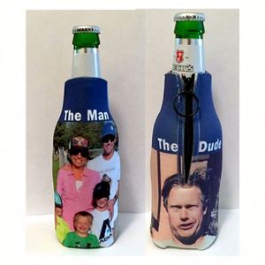 Manchon isolant personnalisé pour bouteille en verre, gobelet zippé en néoprène, manchon isotherme pour bouteille de bière avec nom ou texte, cadeau pour papa - Product Image 4