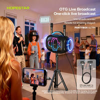 HOPESTAR ULTRA 550W Altavoz Bluetooth para Fiestas, Resistente al Agua IP6, 2 Micrófonos Inalámbricos, Luz RGB, TWS, Karaoke, Altavoz para Exteriores con Bajos Potentes