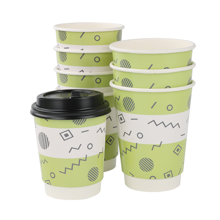 Hot Sale 4/6/8oz Disposable Paper Cups Hot Cold Drink Coffee Double Wall Paper Cups