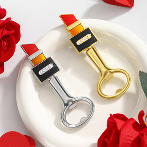 Lipstick <b>Bottle</b> Opener Gold And Silver Reusable Valentine'S Day <b>Beer</b> <b>Bottle</b> Opener <b>Small</b> Rectangle Shape - Product Image 2