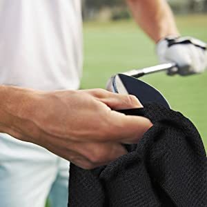 Wholesale Customized Logo Club Cleaner Colorful Magnetic Fabric Waffle Pattern Golf Towel Set Microfiber - Product Image 2