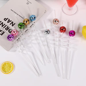 クリスマスの誕生日パーティーデコレーションのための環境に優しいミラーボールストローパーティー用クリエイティブメインフィギュアディスコボール装飾 - Product Image 2