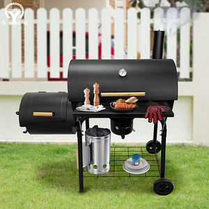 Parrilla de Carbón Vegetal Comercial para Exteriores de Dos Quemadores, de Acero Premium, sin Humo, Portátil, con Placa Lateral - Product Image 2