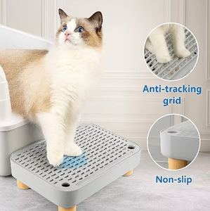 Plataforma Elevada para Gatos Easy Clean de 20L, TPU ABS Antideslizante, Patas de Madera, Tapete Antipolvo, para Gatos de Todas las Edades, Logotipo Personalizado - Product Image 3
