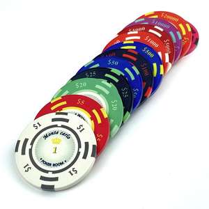 رقائق بوكر سيراميك 12 جم بشعار EP من مادة مخصصة 43 قطر بنسيج عتيق لغرف لعب الكازينو والبوكر - Product Image 4