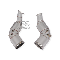 Tubo de Escape de Alto Flujo OEM SS304 para Audi RS6 RS7 C8 4.0T 2021-2022, Tubo de Escape Aislado para Mejora de Potencia