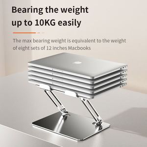 X529 Metal Sturdy Desktop <b>Stand</b> Foldable Height Adjustable Cooling <b>Stand</b> <b>for</b> Laptop Notebook <b>for</b> Gaming or Living Streaming - Product Image 3