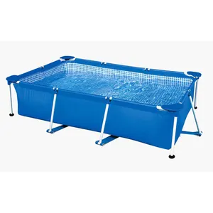 Cheap Water Adult Plastic Steel Frame Swimming Inflatable Above Ground Pvc Pool Float Furniture Outdoor Supplies With Slide