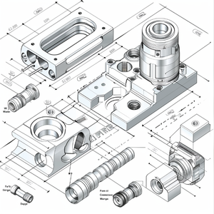 เครื่องจักรกลโลหะสแตนเลสชิ้นส่วนอลูมิเนียม CNC - Product Image 3
