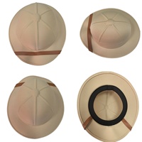 Chapeau de soleil vintage en pith pour le safari et les aventures en plein air, style colonial classique, chapeau d'explorateur avec bande en cuir – Vente en gros