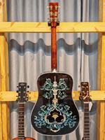 D-100 Style Luxurious Abalone Shell Inlay Solid Spruce Solid Rosewood All Solid Guitar Acoustic Ebony Fingerboard Polished