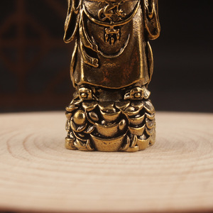 Figurita de latón del Dios de la riqueza, decoración de mesa, adorno de Año Nuevo Chino, 2 uds. - Product Image 4