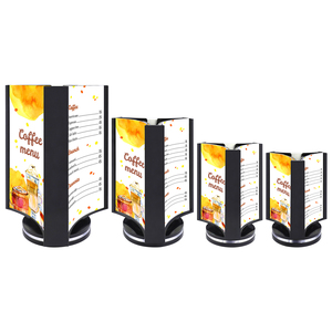 Rak <span class=keywords><strong>display</strong></span> putar 3 sisi, pemegang kartu meja perlengkapan kantor Desktop untuk hotel - Product Image 1