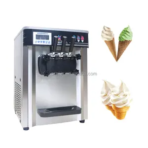 Pequeña máquina para hacer helados suaves, máquina para hacer helados para uso doméstico o comercial