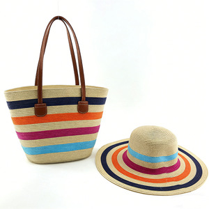 Sombrero Vueltiao Colombiano, Sombrero de Paja de Ala Ancha con Rayas Multicolores para Mujer, Sombrero para el Sol de Playa - Product Image 2