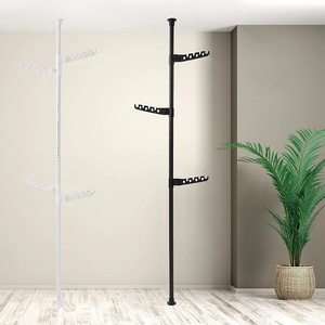Telescopic Ceiling Corner <strong>Laundry</strong> Pole Clothes <strong>Drying</strong> <strong>Rack</strong> Coat Hat Bag Hanger - Product Image 4