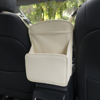 Organisateur de siège arrière de voiture en cuir YECAI, support de rangement réglable pour tablette, jouets, déchets, organiseurs de voiture pour siège arrière