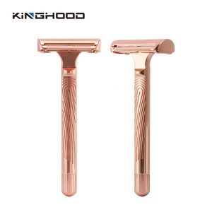 <span class=keywords><strong>Rasoir</strong></span> de sécurité vintage à double tranchant en métal long pour femmes, fabrication sous contrat OEM de luxe à marque privée, zéro déchet - Product Image 3