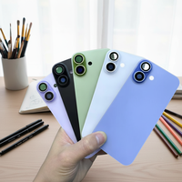 Coques arrière de protection pour iPhone 14/15/16/17 Pro Max Plus avec lentille d'appareil photo préinstallée, plaque en fer et aimant, qualité supérieure