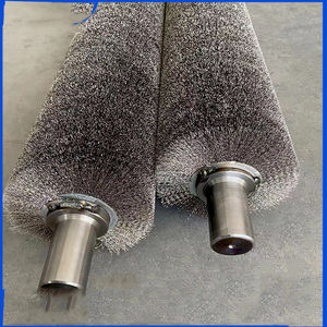 Rouleau de <span class=keywords><strong>brosse</strong></span> <span class=keywords><strong>métallique</strong></span> en acier inoxydable de 200MM fourni par le fabricant pour l'élimination de la rouille - Product Image 5