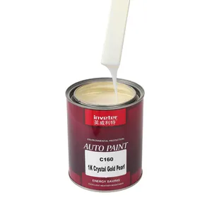 Crystal Gold Pearl 1K Metallic Acrylic Resin Paint Car Spraying PU Paint Auto Refinish Coating With Mixing System