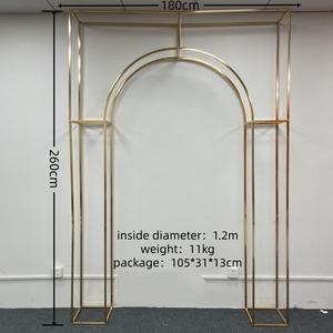 Arco de Boda Metálico, Proveedor de Arreglos de Boda Modernos, Nuevo Estilo, Conjunto de Arco Dorado, Soporte para Fondo de Escenario Nupcial - Product Image 2