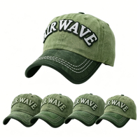 Gorra de Béisbol Personalizada Unisex de Mezclilla de Algodón con Patrón de Letras, Protección Solar para Exteriores y Deportes