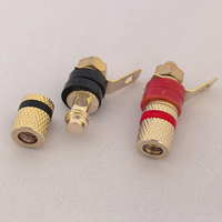 Rouge Noir Laiton Nickel Petite MINI 4mm Fiche Banane Haut-Parleur Prise Audio Binding Post