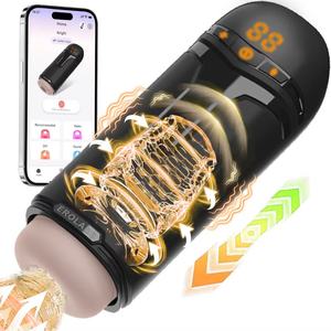 Pompa <span class=keywords><strong>Penis</strong></span> Masturbator Pria - Mainan Seks Pria Upgrade 12 <span class=keywords><strong>S</strong></span> Pompa Vakum 10 Getaran Berputar Hisap Tahan Air - Product Image 1