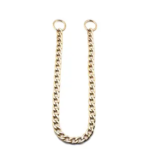 उच्च गुणवत्ता धातु पालतू गोल्ड फ्लैट चेन कॉलर कुत्ते गला घोंटना श्रृंखला कॉलर के लिए सोने के रंग - Product Image 3